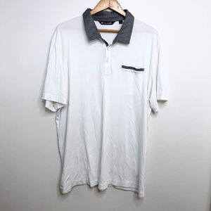 Travis Mathew Polo Shirt Mens Size XXL Blue Short Sleeve Casual Performance Golf